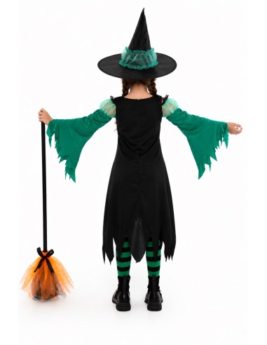Costume Nouvelle Sorcière Verte Émeraude | Costumes Enfants Le Roi du Carnaval
